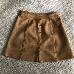 Oeurve Faux Suede Mini Skirt